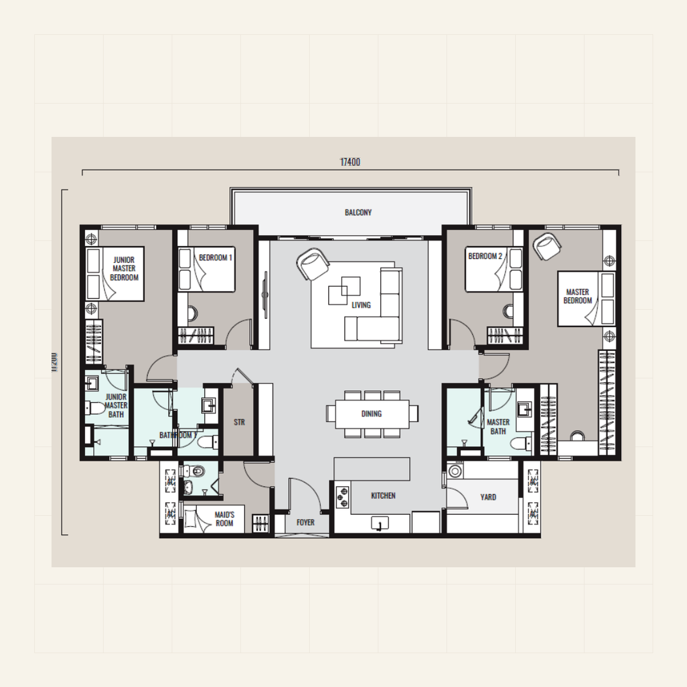 Type D layout plan