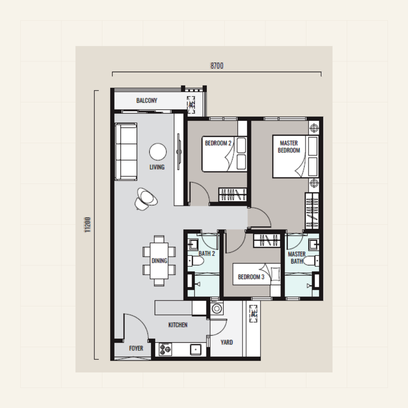 Type B layout plan